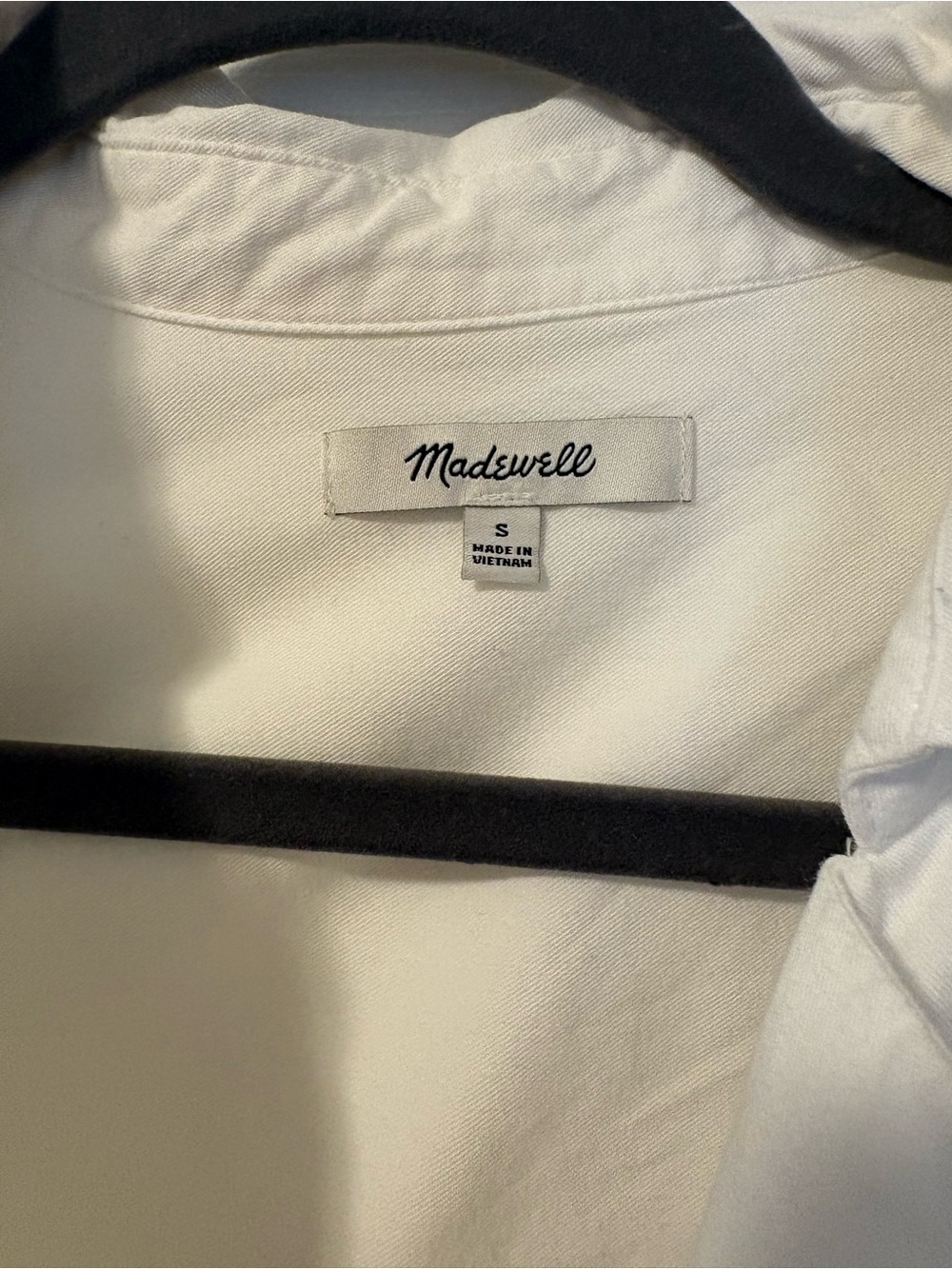 Madewell White Collar Popover Shirt